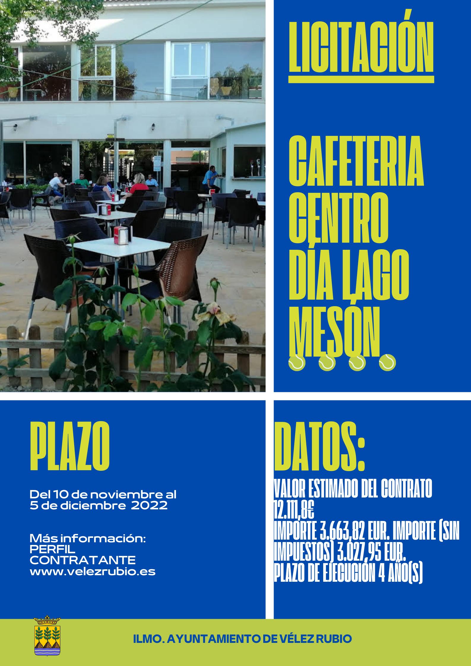 LICITACIÓN  CAFETERIA LAGO MESÓN